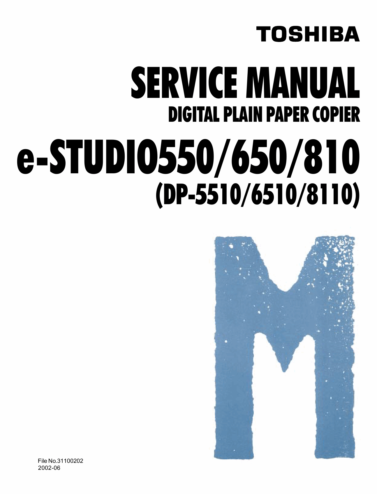 TOSHIBA e-STUDIO 550 650 810 DP5510 6510 8810 Service Manual-1